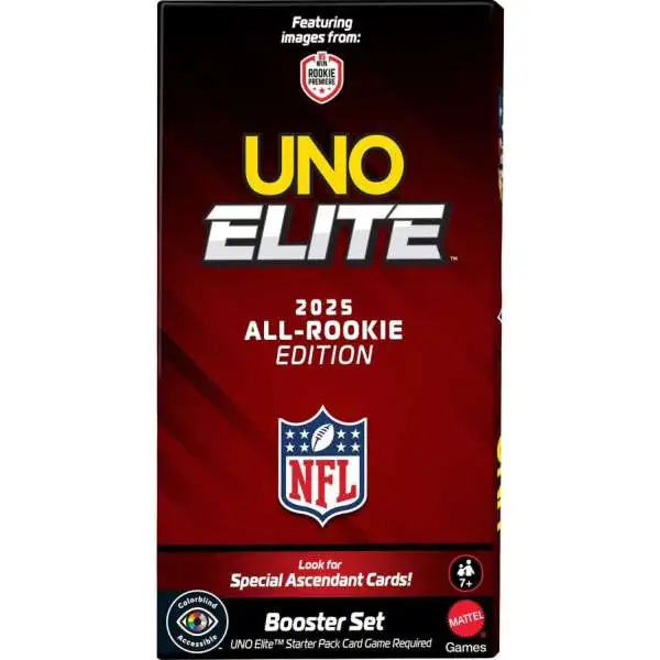 UNO Elite NFL 2025 All-Rookie Edition Football Booster Set [3 Packs, Look For Special Ascendant Cards!]
