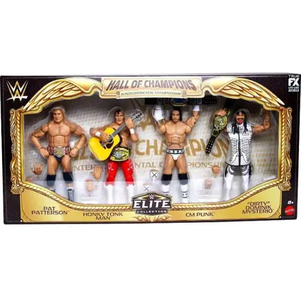 WWE Wrestling Elite Collection Hall of Champions Pat Patterson, Honky Tonk Man, CM Punk & "Dirty Dominik" Mysterio Action Figure 4-Pack (Pre-Order ships January)