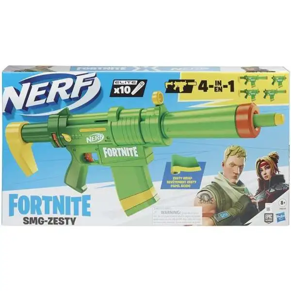 トイガン Nerf Fortnite SHRIMPY NERF Fortnite SMG-Zesty Dart Blaster Toy Hasbro Toys - ToyWiz