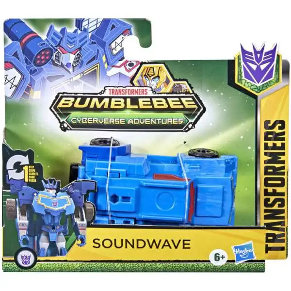 Transformers Bumblebee Cyberverse Adventures Soundwave 4.25" Action Figure [1 Step Changer]