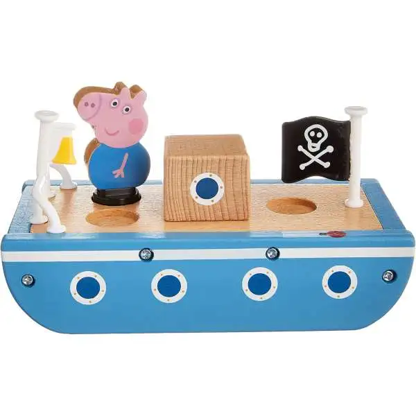 Peppa Pig George with Wooden Boat