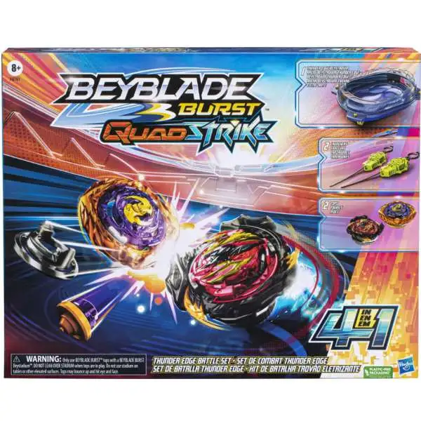 Beyblade Burst QuadStrike Thunder Edge Battling Top Set (2 Count) Kids Toy  for Boys and Girls
