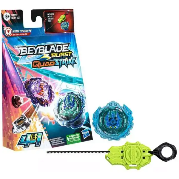 Beyblade Burst QuadStrike Hydra Poseidon P8 Starter Pack [Damaged Package]