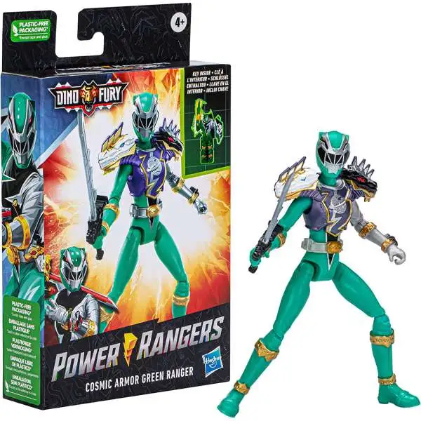 Power Rangers Dino Fury Cosmic Armor Green Ranger Action Figure