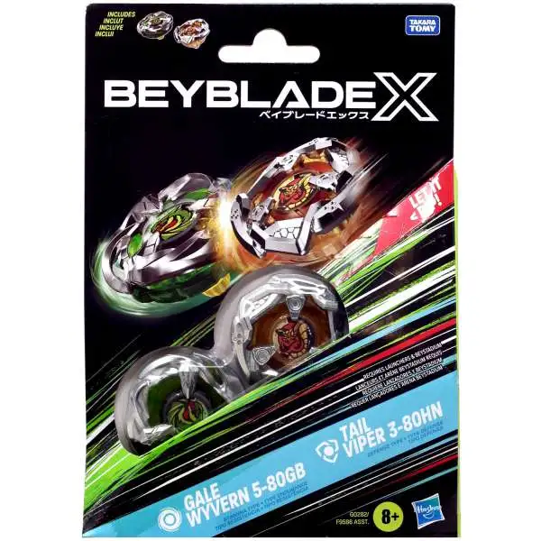 Beyblade X Gale Wyvern 5-80GB vs Tail Viper 3-80HN Dual Pack Set