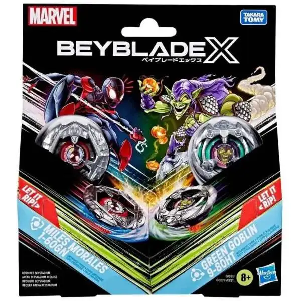 Beyblade X Marvel Miles Morales 1-60GN Green Goblin 9-80HT Dual