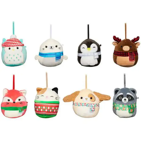 Squishmallows 2023 WINTER Collection Exclusive 4-Inch Plush Ornament 8-Pack Set
