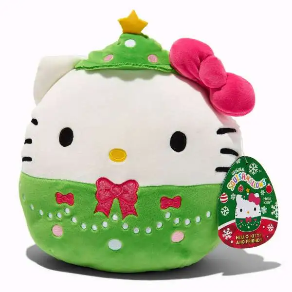 Squishmallows Hello Kitty & Friends 2024 Holiday Hello Kitty 8-Inch Plush [Christmas Tree]
