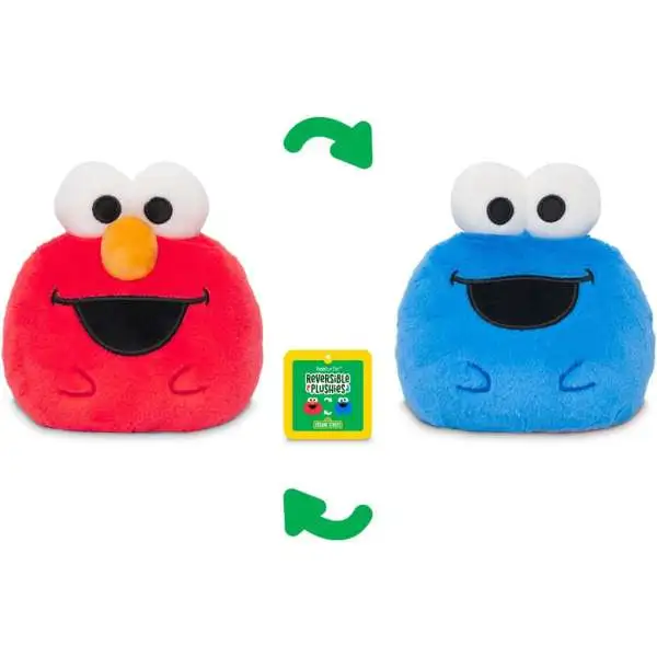 Sesame Street Elmo & Cookie Monster 4-Inch Mini Reversable Plush
