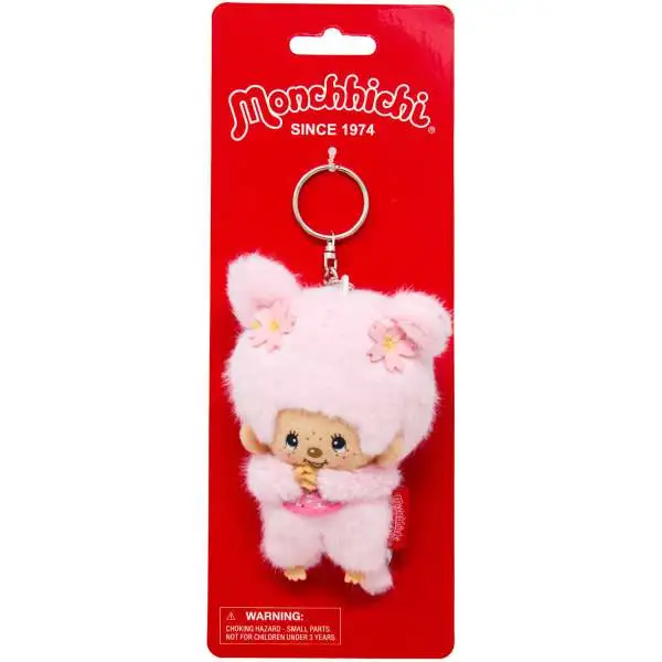 Monchhichi 5-Inch Plush Keychain [Pink]