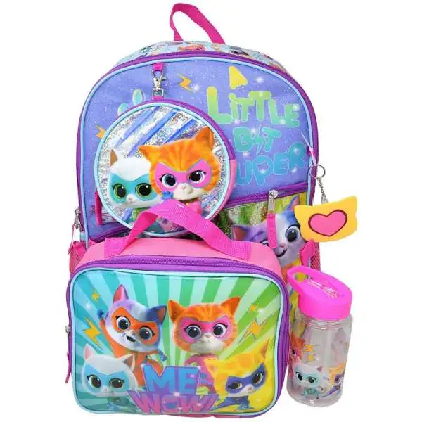 Disney Junior SuperKitties 16-Inch Backpack Set [Includes Lunch Box & Water Bottle]