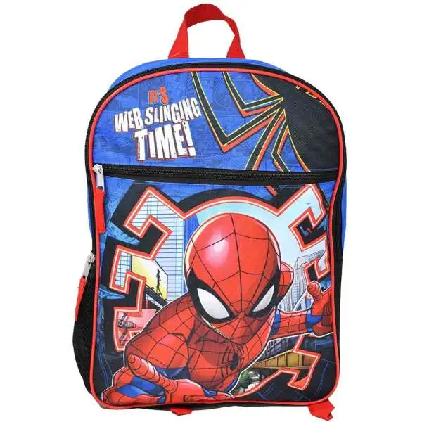 Marvel Spider-Man It's Web Slinging Time! 16-Inch Backpack