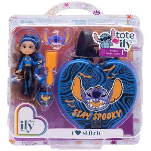 Disney ily 4EVER Tote Ily Teenies Halloween Series 1 I Love Stitch 2.25-Inch Mini Doll