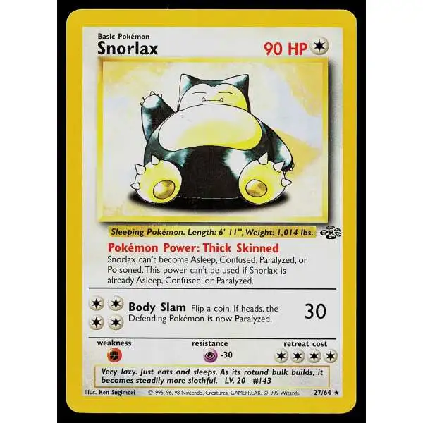 Pokemon Jungle Rare Snorlax #27 [Lightly Played]