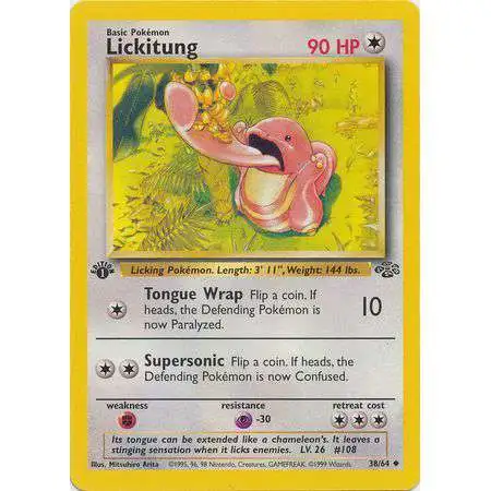 Pokemon Jungle Uncommon Lickitung #38 [1st Edition] [Heavily Played]