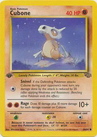 Pokemon Jungle Common Cubone #50 [1st Edition - NM / LP]