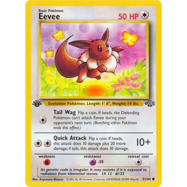 Pokemon Jungle Common Eevee #51 [1st Edition]
