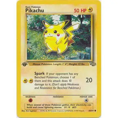 Pokemon Jungle Common Pikachu #60 [Moderately Played]