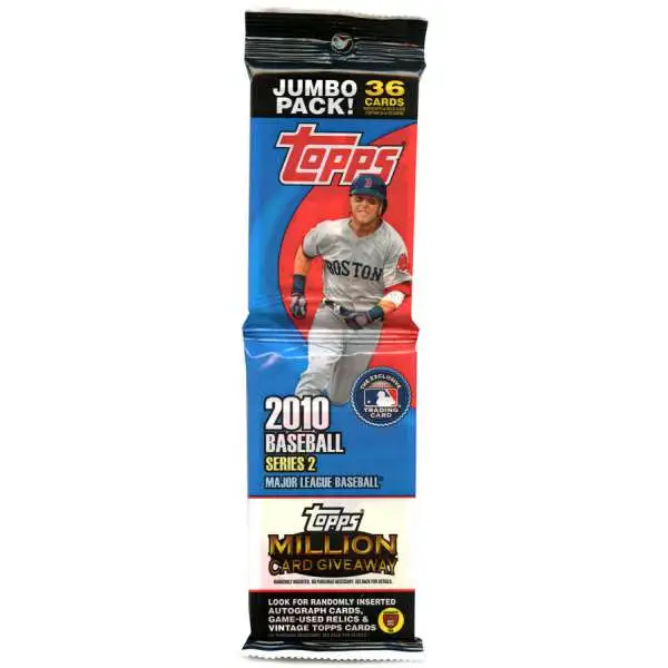 MLB Topps 2010 Series 2 Baseball Trading Card JUMBO Pack [36 Cards]