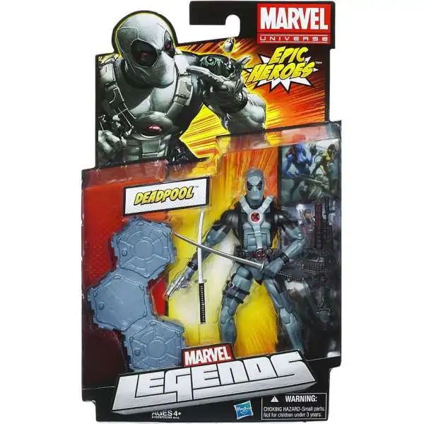 Marvel Legends 2012 Series 3 Epic Heroes Deadpool Action Figure [X-Force Black & Gray Suit]