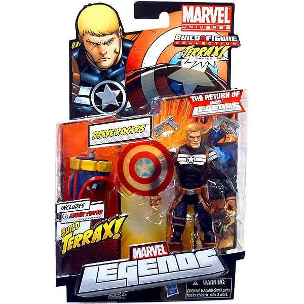 Marvel Legends 2012 Terrax Series Steve Rogers Action Figure [Clear Shield Variant]