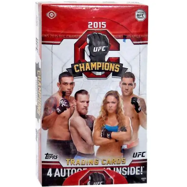 UFC Ultimate Fighting Championship 2015 Champions Trading Card HOBBY Box [20 Packs, 4 Autographs!]