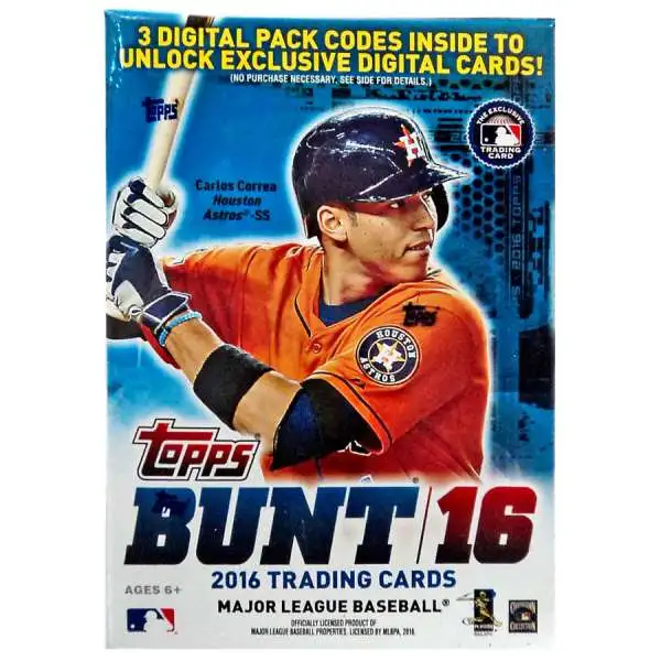 MLB Topps 2016 Bunt Baseball Trading Card BLASTER Box [7 Packs + 1 Bonus Pack]