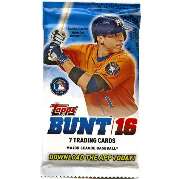 MLB Topps 2016 Bunt Baseball Trading Card Pack [7 Cards]