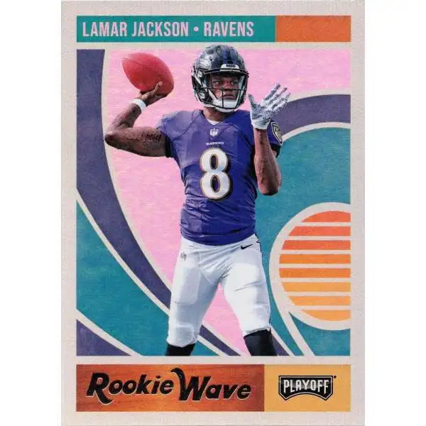 NFL 2018 Panini Playoff Holo Wave Lamar Jackson #7 [Rookie]