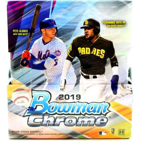 MLB Bowman 2019 Chrome Baseball Trading Card HOBBY Box [12 Packs, 2 Chrome Autographs per Box]