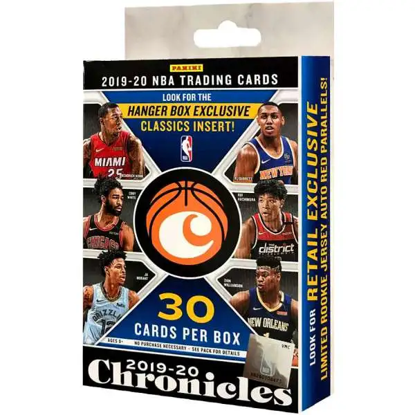 NBA Panini 2019-20 Chronicles Basketball Exclusive Trading Card HANGER Box [30 Cards]