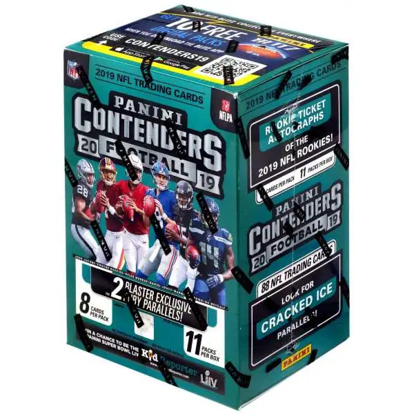 NFL Panini 2019 Contenders Football Exclusive Trading Card BLASTER Box [11 Packs, 2 Ruby Parallels]