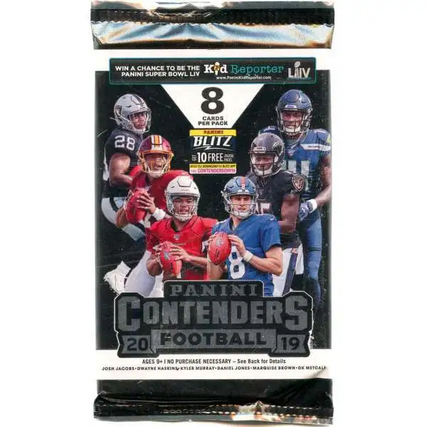 NFL Panini 2019 Contenders Football Trading Card Pack [8 Cards]