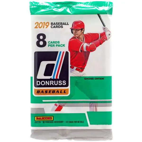 MLB Panini 2019 Donruss Baseball Trading Card MEGA Box Pack [8 Cards]