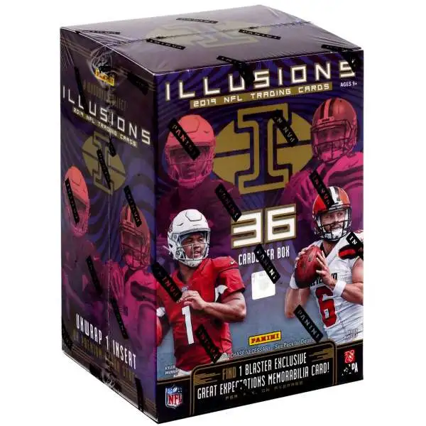 NFL Panini 2019 Illusions Football Trading Card BLASTER Box [6 Packs, 1 Memorabilia Card]