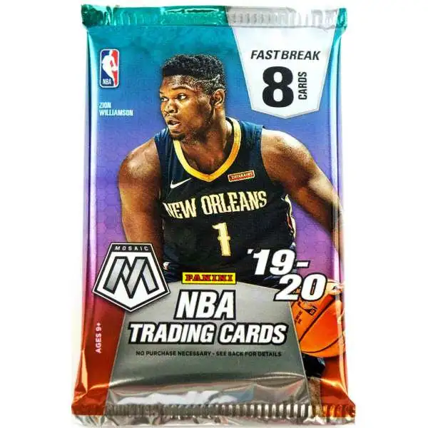 NBA Panini 2019-20 Prizm Mosaic FAST BREAK Basketball Trading Card Pack [8 Cards!]