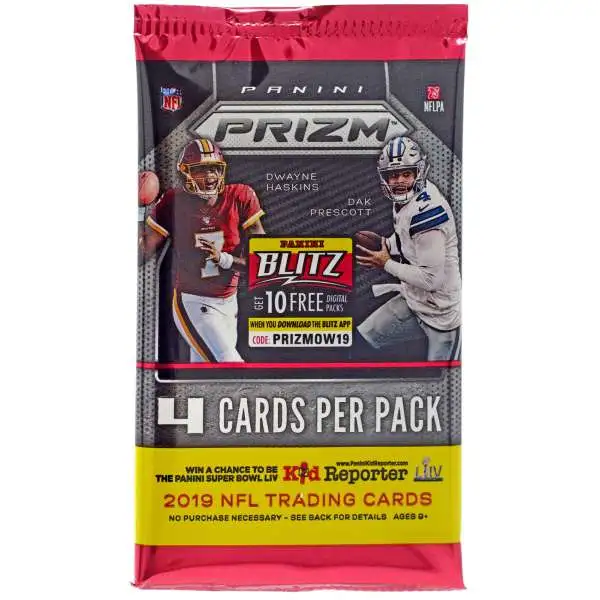 NFL Panini 2021 Prizm Football Trading Card BLASTER Pack 4 Cards - ToyWiz