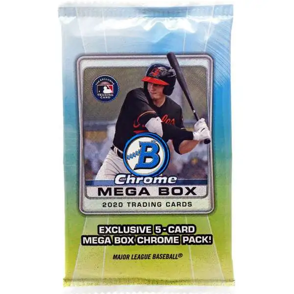 MLB Bowman 2020 Chrome Baseball Trading Card MEGA BOX Pack [5 Cards]