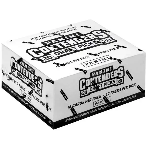 NFL Panini 2020 Contenders Draft Picks Football Trading Card VALUE Box [12 Packs]