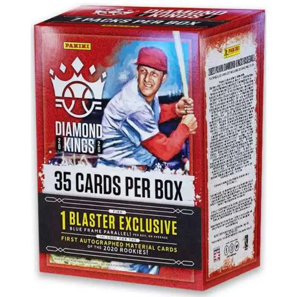 MLB Panini 2020 Diamond Kings Baseball Trading Card BLASTER Box [7 Packs, 1 Blue Frame Parallel Card]