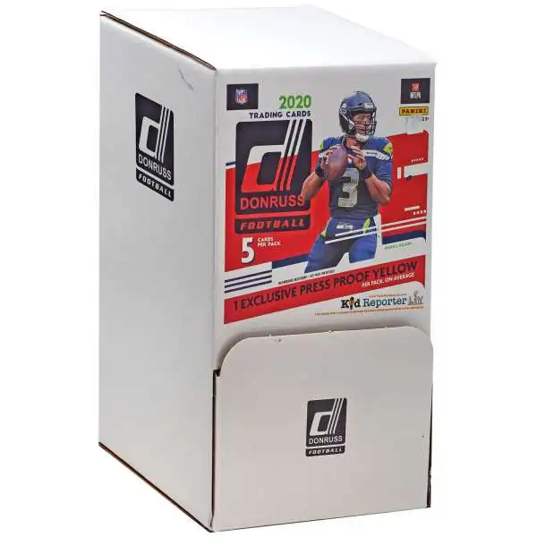 NFL Panini 2020 Donruss Football Trading Card GRAVITY FEED Box [48 Packs, 1 Press Proof Yellow]