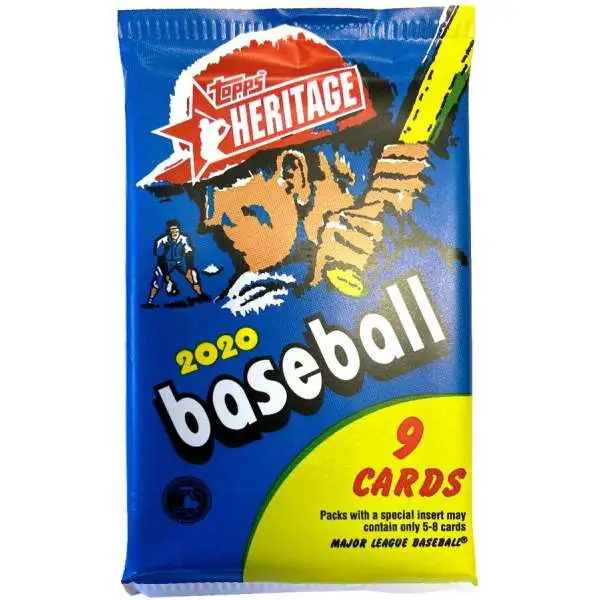 MLB Topps 2020 Heritage Baseball Trading Card Pack [9 Cards]