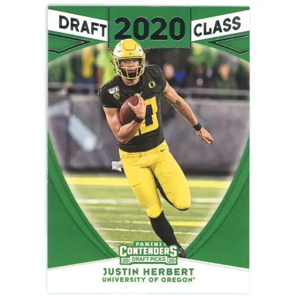NFL Los Angeles Chargers 2020 Contenders Draft Picks Justin Herbert #4 [Rookie Card]