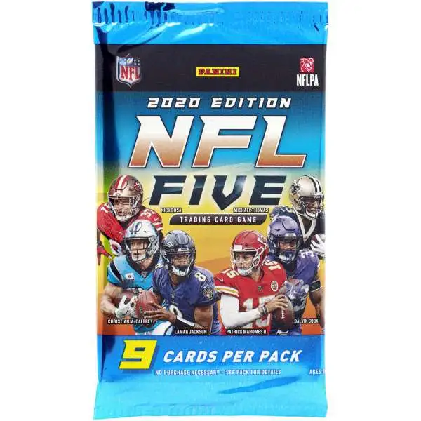 NFL Trading Card Game 2020 Five Football Booster Pack [9 Cards]