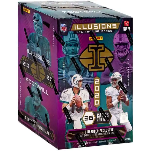 NFL Panini 2020 Illusions Football Trading Card BLASTER Box [6 Packs, 1 Memorabilia Card]