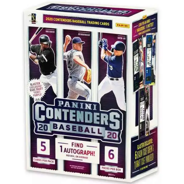 MLB Panini 2020 Contenders Baseball Trading Card BLASTER Box [6 Packs]