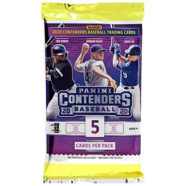 MLB Panini 2020 Contenders Baseball Trading Card RETAIL Pack [5 Cards]