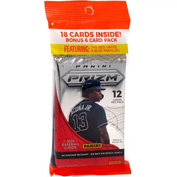 MLB Panini 2020 Prizm Baseball Trading Card VALUE Pack [18 Cards]