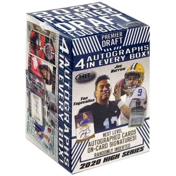NFL Leaf 2020 Draft Football Trading Card RETAIL BLASTER Box 20 Packs
