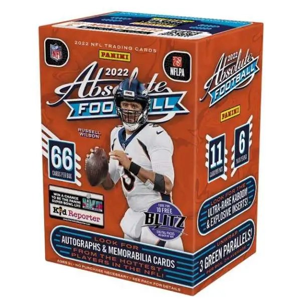 NFL Panini 2022 Absolute Football Trading Card BLASTER Box [6 Packs]